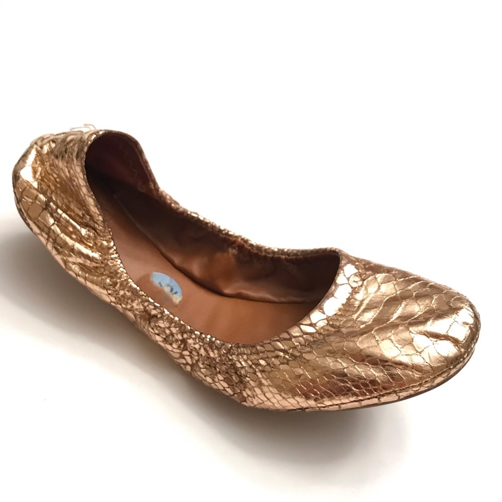 Lucky Brand Emanuel Flats gold Snakeskin